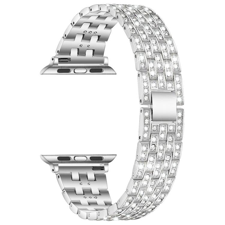 xDfind Five Beads Full Diamond Metal Watch Band, For Apple Watch 42 / 44 / 45 / 46 / 49mm, For Apple Watch 38 / 40 / 41 / S10 42mm