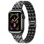 xDfind Five Beads Full Diamond Metal Watch Band, For Apple Watch 42 / 44 / 45 / 46 / 49mm, For Apple Watch 38 / 40 / 41 / S10 42mm