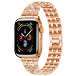 xDfind Five Beads Full Diamond Metal Watch Band, For Apple Watch 42 / 44 / 45 / 46 / 49mm, For Apple Watch 38 / 40 / 41 / S10 42mm