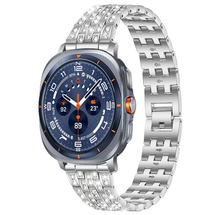 xDfind Five Beads Full Diamond Metal Watch Band, For Samsung Galaxy Watch Ultra/Ultra 2025, For Samsung Galaxy Watch8 / 8 Classic