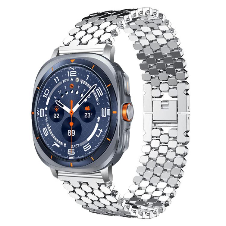 xDfind Fish Scale Texture Metal Watch Band, For Samsung Galaxy Watch Ultra/Ultra 2025, For Samsung Galaxy Watch8 / 8 Classic, For Samsung Galaxy Watch7 / FE / 6 / 5 / 4, For Samsung Galaxy Fit3