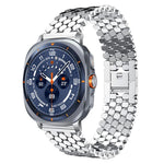 xDfind Fish Scale Texture Metal Watch Band, For Samsung Galaxy Watch Ultra/Ultra 2025, For Samsung Galaxy Watch8 / 8 Classic, For Samsung Galaxy Watch7 / FE / 6 / 5 / 4, For Samsung Galaxy Fit3