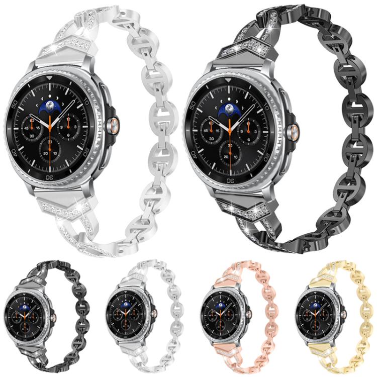 xDfind Diamond Stainless Steel Watch Band, For Samsung Galaxy Watch Ultra/Ultra 2025, For Samsung Galaxy Watch8 / 8 Classic