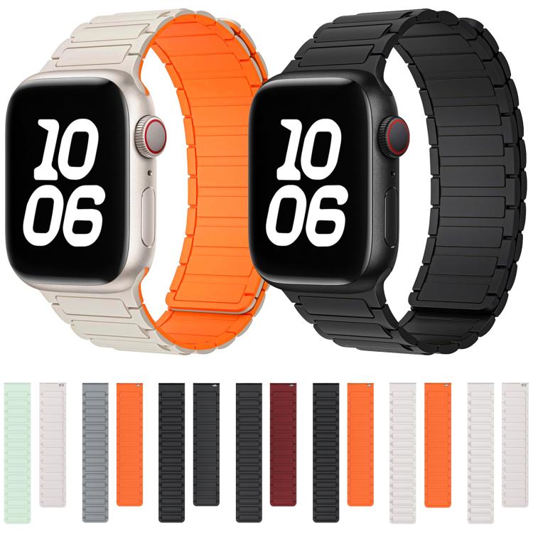xDfind I-shaped Magnetic Silicone Watch Band, For Apple Watch 42 / 44 / 45 / 46 / 49mm, For Apple Watch 38 / 40 / 41 / S10 42mm