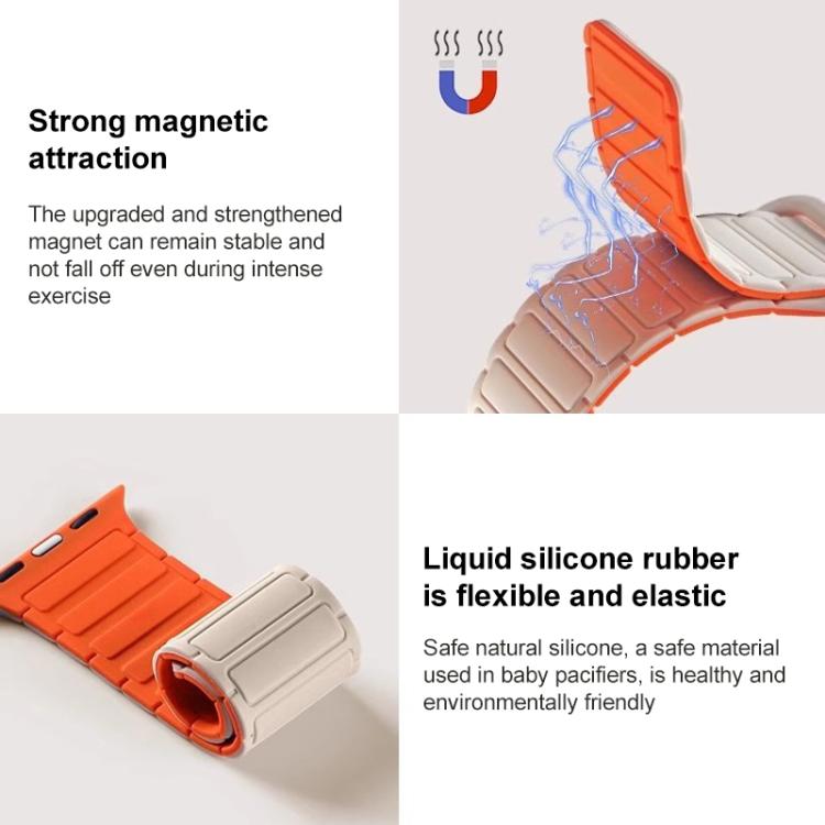 xDfind I-shaped Magnetic Silicone Watch Band, For Apple Watch 42 / 44 / 45 / 46 / 49mm, For Apple Watch 38 / 40 / 41 / S10 42mm