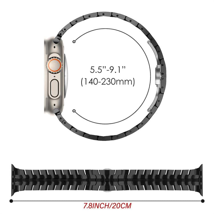 xDfind Butterfly Buckle Stainless Steel Watch Band, For Apple Watch 42 / 44 / 45 / 46 / 49mm, For Apple Watch 38 / 40 / 41 / S10 42mm