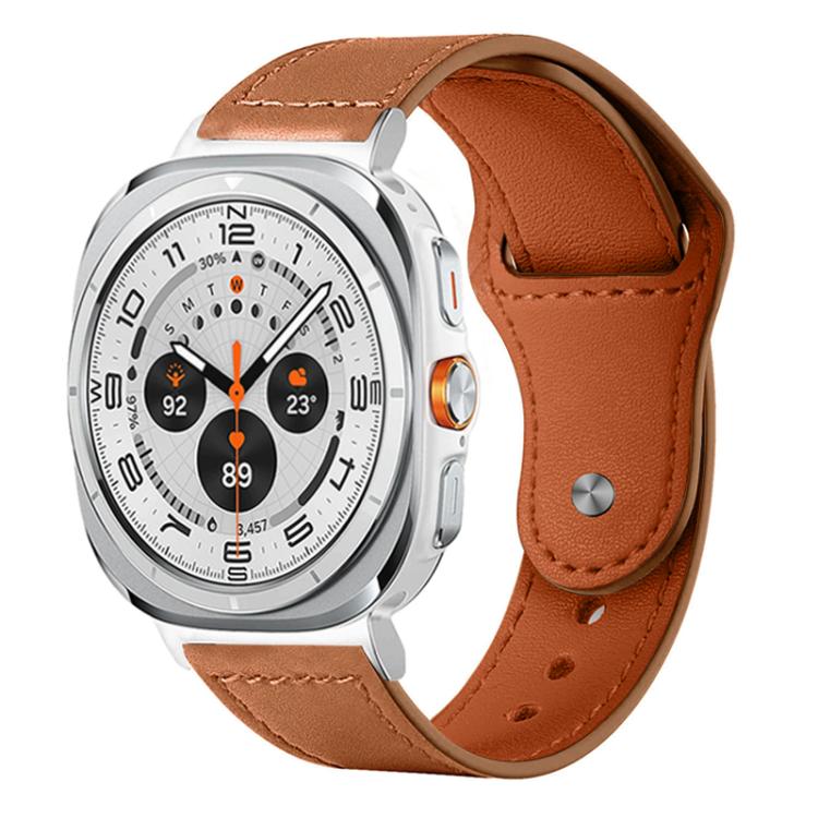 xDfind Rivet Buckle Genuine Leather Watch Band, For Samsung Galaxy Watch Ultra / Ultra 2025, For Samsung Galaxy Watch8 / 8 Classic