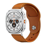 xDfind Rivet Buckle Genuine Leather Watch Band, For Samsung Galaxy Watch Ultra / Ultra 2025, For Samsung Galaxy Watch8 / 8 Classic