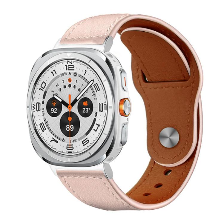 xDfind Rivet Buckle Genuine Leather Watch Band, For Samsung Galaxy Watch Ultra / Ultra 2025, For Samsung Galaxy Watch8 / 8 Classic