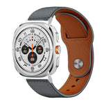 xDfind Rivet Buckle Genuine Leather Watch Band, For Samsung Galaxy Watch Ultra / Ultra 2025, For Samsung Galaxy Watch8 / 8 Classic