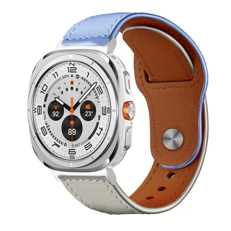 xDfind Rivet Buckle Genuine Leather Watch Band, For Samsung Galaxy Watch Ultra / Ultra 2025, For Samsung Galaxy Watch8 / 8 Classic