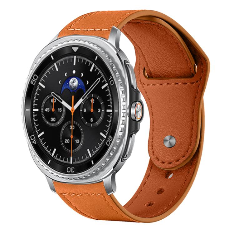 xDfind Rivet Buckle Genuine Leather Watch Band, For Samsung Galaxy Watch Ultra / Ultra 2025, For Samsung Galaxy Watch8 / 8 Classic