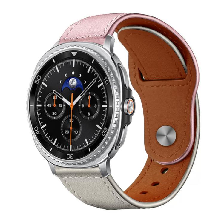 xDfind Rivet Buckle Genuine Leather Watch Band, For Samsung Galaxy Watch Ultra / Ultra 2025, For Samsung Galaxy Watch8 / 8 Classic