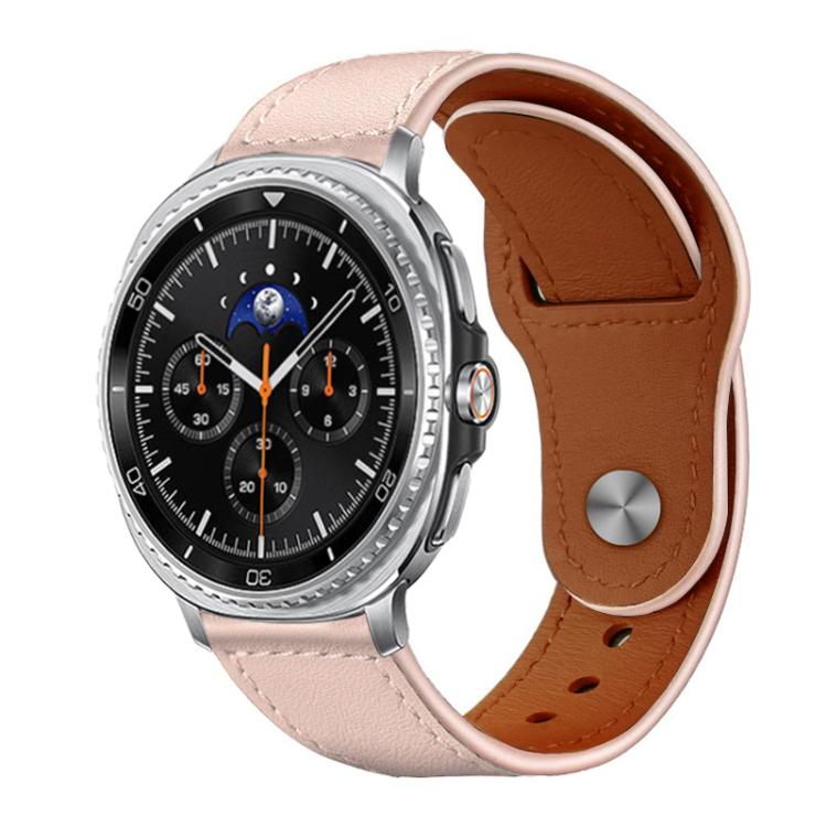 xDfind Rivet Buckle Genuine Leather Watch Band, For Samsung Galaxy Watch Ultra / Ultra 2025, For Samsung Galaxy Watch8 / 8 Classic