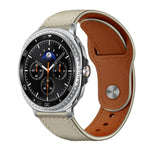 xDfind Rivet Buckle Genuine Leather Watch Band, For Samsung Galaxy Watch Ultra / Ultra 2025, For Samsung Galaxy Watch8 / 8 Classic