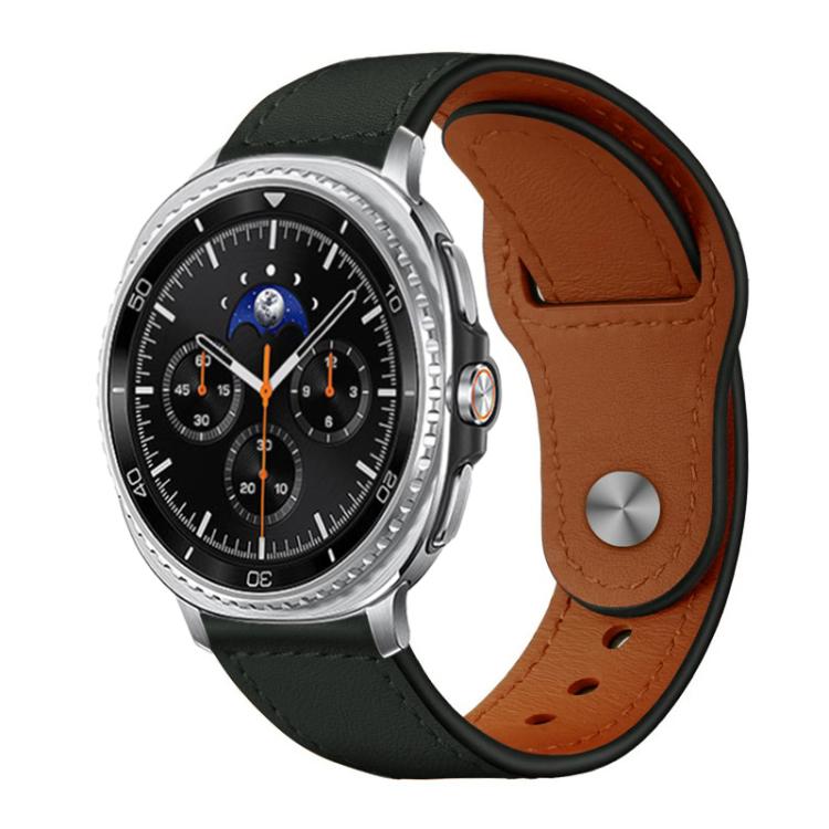 xDfind Rivet Buckle Genuine Leather Watch Band, For Samsung Galaxy Watch Ultra / Ultra 2025, For Samsung Galaxy Watch8 / 8 Classic