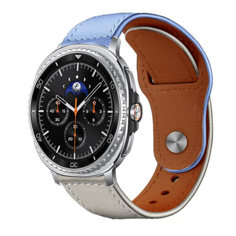 xDfind Rivet Buckle Genuine Leather Watch Band, For Samsung Galaxy Watch Ultra / Ultra 2025, For Samsung Galaxy Watch8 / 8 Classic