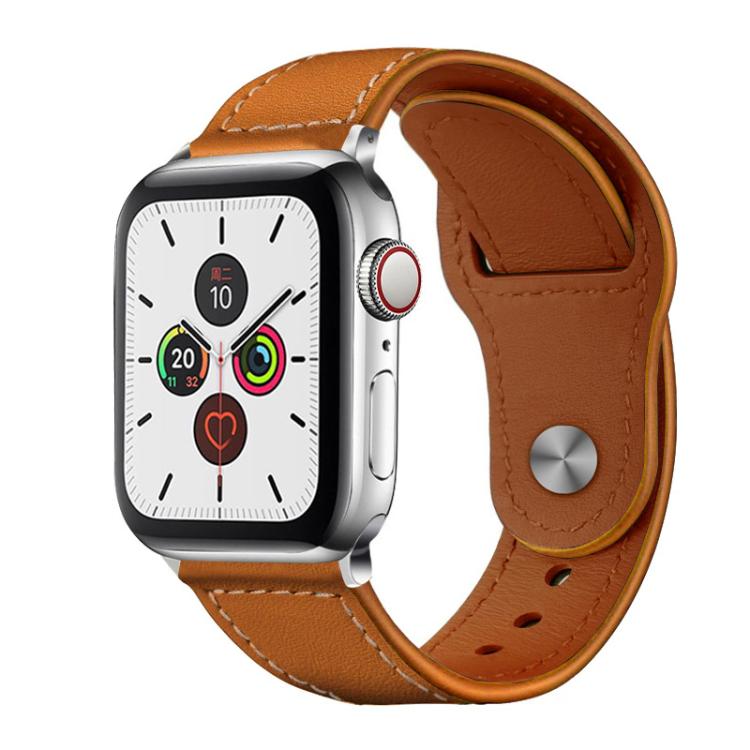 xDfind Rivet Buckle Genuine Leather Watch Band, For Apple Watch 42 / 44 / 45 / 46 / 49mm, For Apple Watch 38 / 40 / 41 / S10 42mm