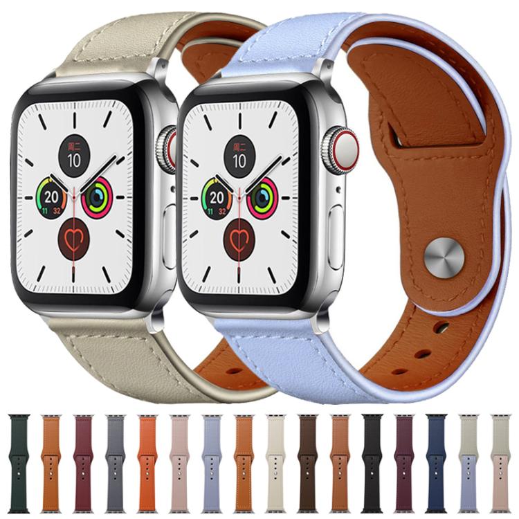 xDfind Rivet Buckle Genuine Leather Watch Band, For Apple Watch 42 / 44 / 45 / 46 / 49mm, For Apple Watch 38 / 40 / 41 / S10 42mm