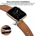 xDfind Rivet Buckle Genuine Leather Watch Band, For Apple Watch 42 / 44 / 45 / 46 / 49mm, For Apple Watch 38 / 40 / 41 / S10 42mm