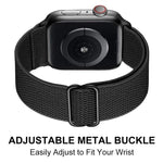 xDfind Adjustable Slide Buckle Elastic Nylon Watch Band, For Apple Watch 42 / 44 / 45 / 46 / 49mm, For Apple Watch 38 / 40 / 41 / S10 42mm
