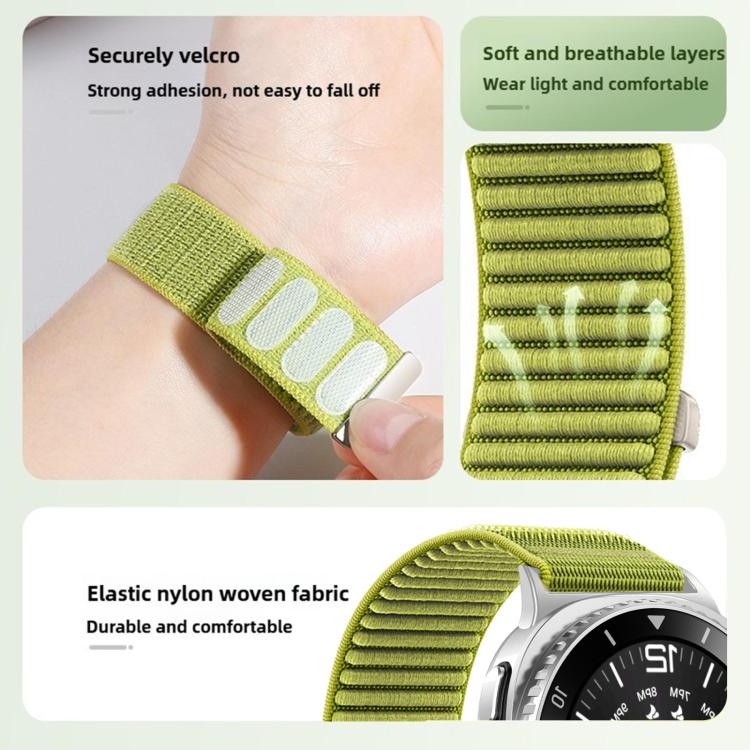 xDfind Woven Nylon Hook And Loop Fastener Watch Band, For Samsung Galaxy Watch8 / 8 Classic