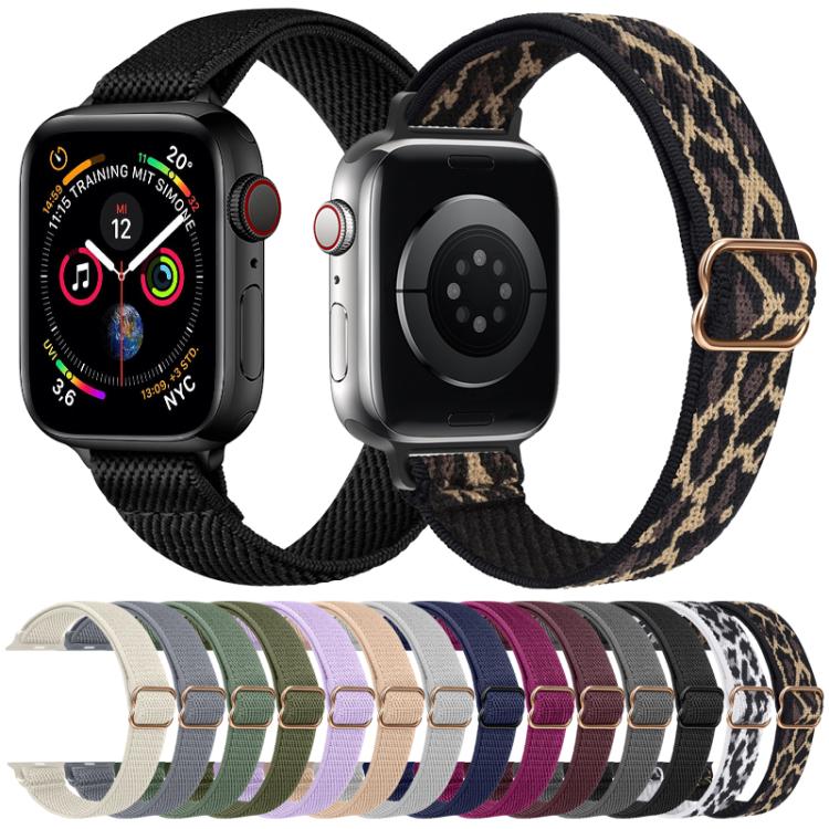 xDfind Ladder Buckle Small Waist Elastic Nylon Watch Band, For Apple Watch 42 / 44 / 45 / 46 / 49mm, For Apple Watch 38 / 40 / 41 / S10 42mm