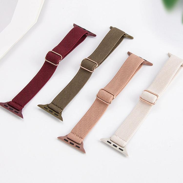 xDfind Ladder Buckle Small Waist Elastic Nylon Watch Band, For Apple Watch 42 / 44 / 45 / 46 / 49mm, For Apple Watch 38 / 40 / 41 / S10 42mm