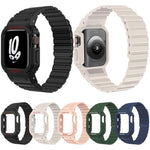 xDfind Magnetic Silicone Watch Band with Integrated Watch Cover, For Apple Watch 42 / 44 / 45mm, For Apple Watch Series 10 / 11 46mm, For Apple Watch Series 10 / 11 42mm, For Apple Watch Ultra 3 / 2 / 1 49mm, For Apple Watch 38 / 41mm