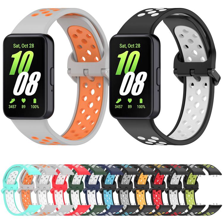 xDfind Two Color Silicone Breathable Watch Band, For Samsung Galaxy Fit 3