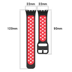 xDfind Two Color Silicone Breathable Watch Band, For Samsung Galaxy Fit 3