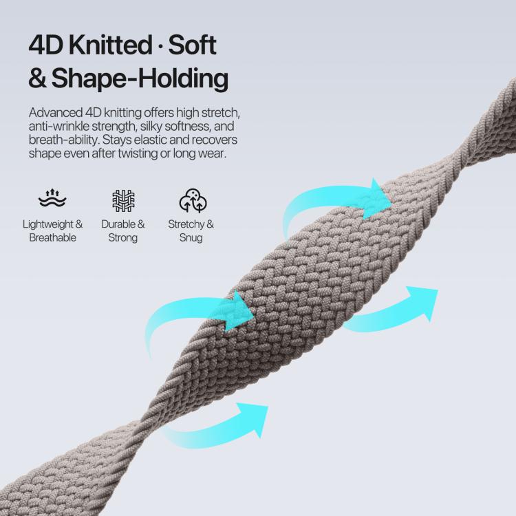 DUX DUCIS Mixture Ultra Series Magnetic Buckle Nylon Braided Strap, For Apple Watch 38 / 40 / 41 / S10 42mm