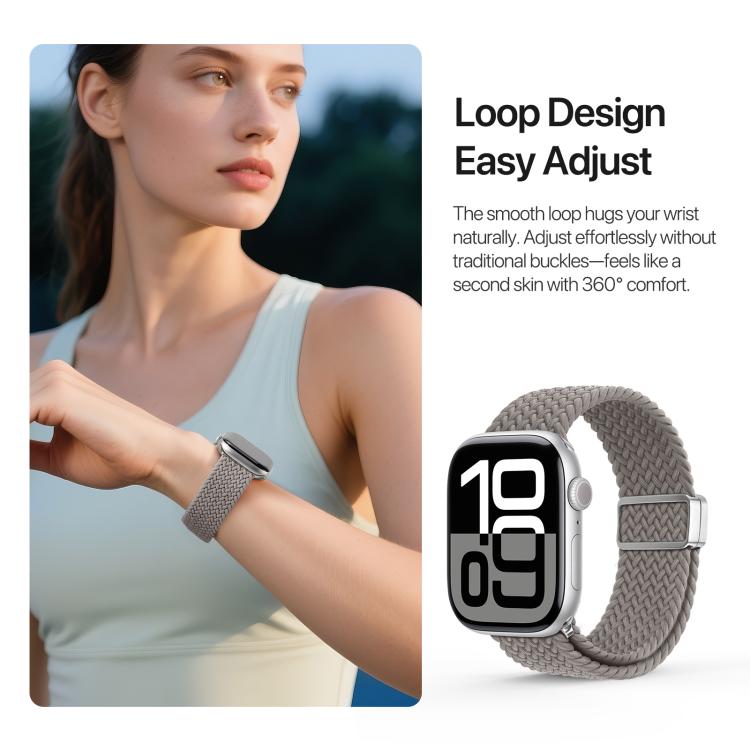 DUX DUCIS Mixture Ultra Series Magnetic Buckle Nylon Braided Strap, For Apple Watch 38 / 40 / 41 / S10 42mm