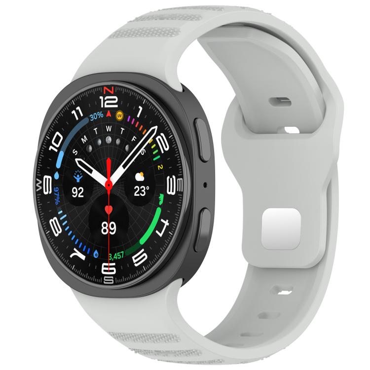 xDfind Round Dots Silver Stud Buckle Silicone Watch Band, For Samsung Galaxy Watch Ultra/Ultra 2025, For Samsung Galaxy Watch8 / 8 Classic