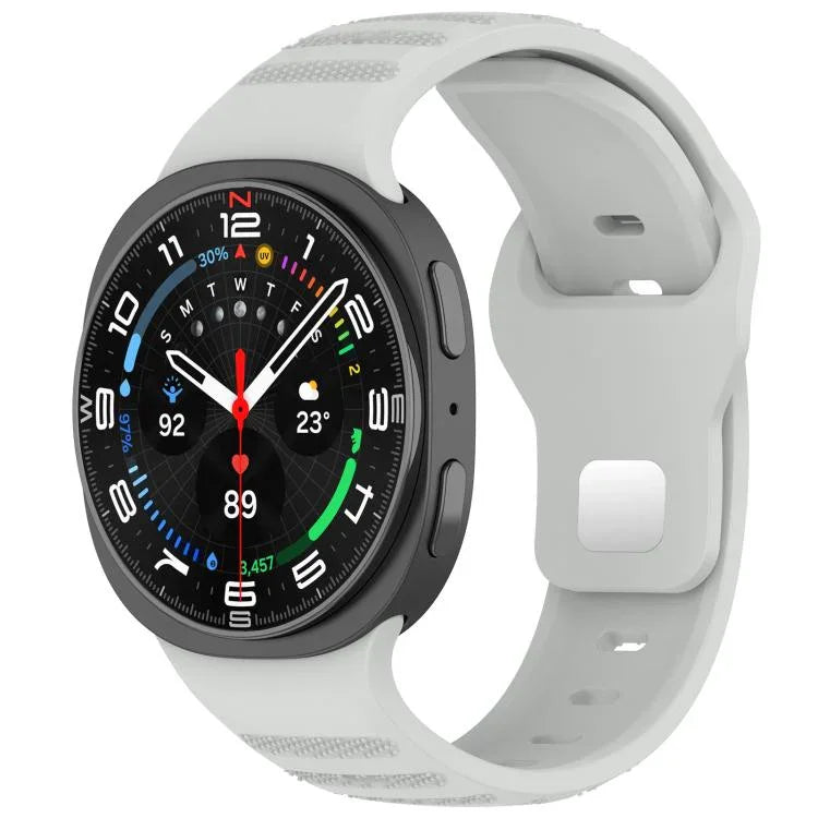 xDfind Round Dots Silver Stud Buckle Silicone Watch Band, For Samsung Galaxy Watch Ultra/Ultra 2025, For Samsung Galaxy Watch8 / 8 Classic