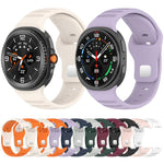 xDfind Round Dots Silver Stud Buckle Silicone Watch Band, For Samsung Galaxy Watch Ultra/Ultra 2025, For Samsung Galaxy Watch8 / 8 Classic