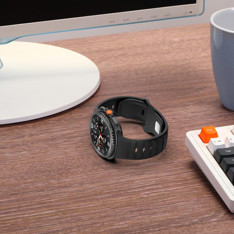 xDfind Round Dots Silver Stud Buckle Silicone Watch Band, For Samsung Galaxy Watch Ultra/Ultra 2025, For Samsung Galaxy Watch8 / 8 Classic