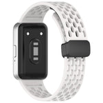 xDfind Hole Style Magnetic Black Buckle Silicone Watch Band, For Samsung Galaxy Fit3