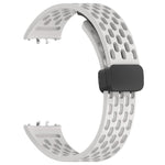 xDfind Hole Style Magnetic Black Buckle Silicone Watch Band, For Samsung Galaxy Fit3