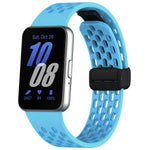 xDfind Hole Style Magnetic Black Buckle Silicone Watch Band, For Samsung Galaxy Fit3