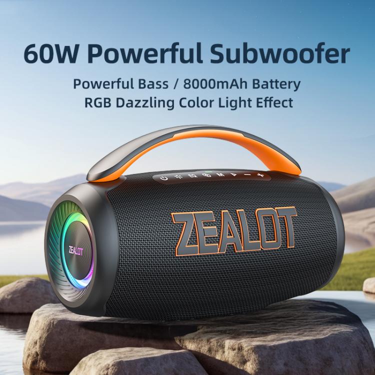 Zealot P12 60W Portable Handheld Outdoor RGB Bluetooth Speaker, P12, PT12