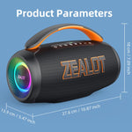 Zealot P12 60W Portable Handheld Outdoor RGB Bluetooth Speaker, P12, PT12