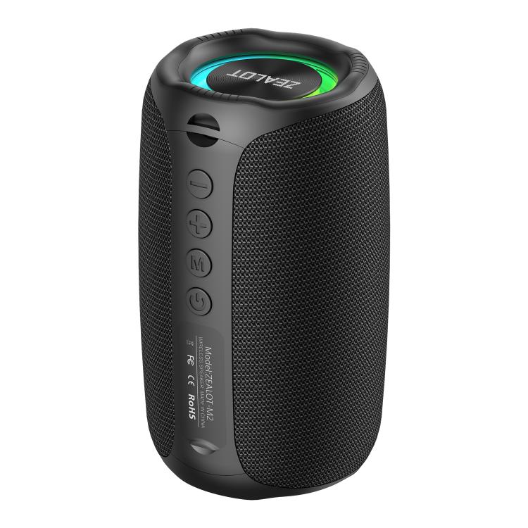 Zealot M2 8W Portable Outdoor RGB Bluetooth Speaker, with 2pcs Microphones, with 1pc Microphone