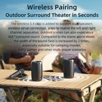 Zealot M2 8W Portable Outdoor RGB Bluetooth Speaker, with 2pcs Microphones, with 1pc Microphone
