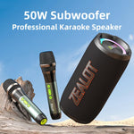 Zealot S76 50W Portable Outdoor RGB Bluetooth Speaker, with 2pcs Microphones, with 1pc Microphone, without Microphone