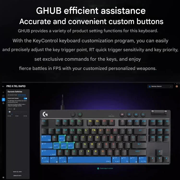 Logitech G PRO X TKL RAPID Magnetic Switches Wireless Gaming Keyboard