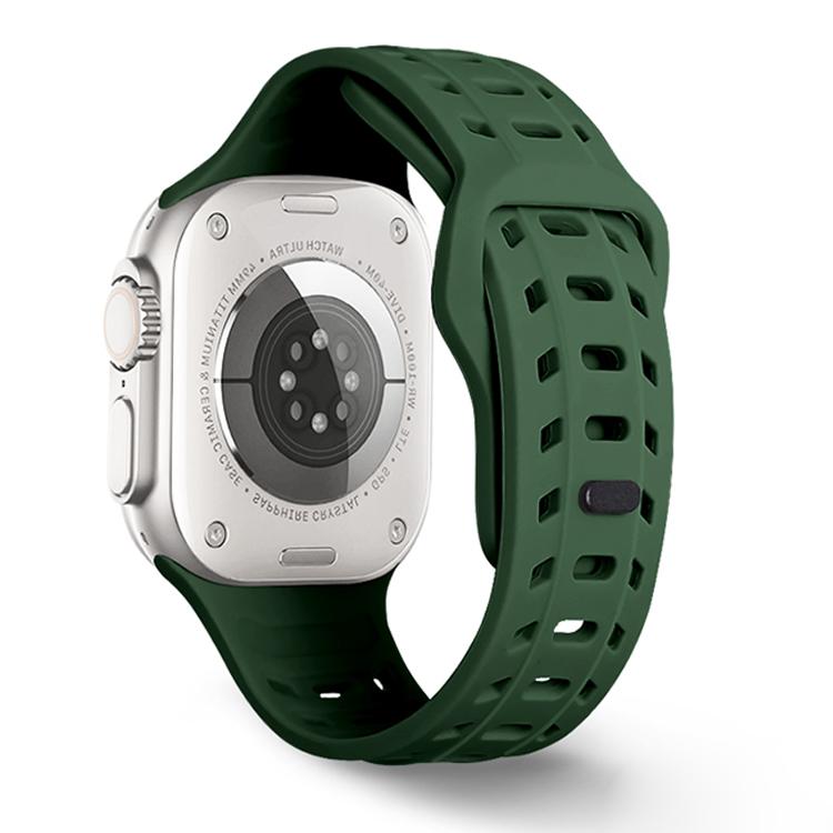 Shark Texture Holes Silicone Watch Band, For Apple Watch 46mm / 49mm / 45mm / 44mm