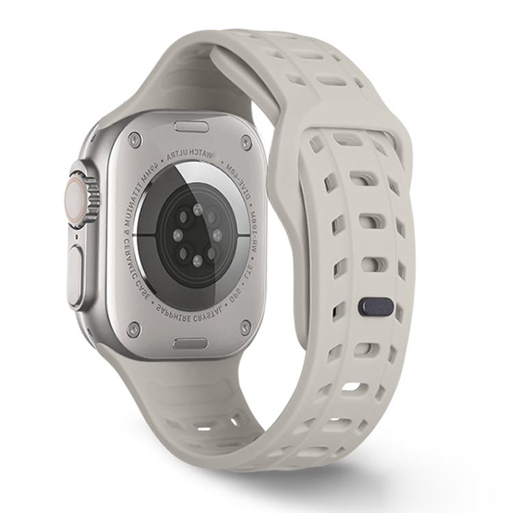 Shark Texture Holes Silicone Watch Band, For Apple Watch 46mm / 49mm / 45mm / 44mm