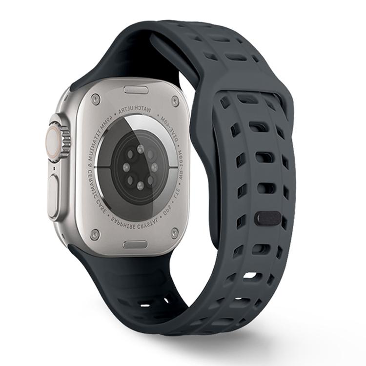 Shark Texture Holes Silicone Watch Band, For Apple Watch 46mm / 49mm / 45mm / 44mm