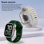 Shark Texture Holes Silicone Watch Band, For Apple Watch 46mm / 49mm / 45mm / 44mm